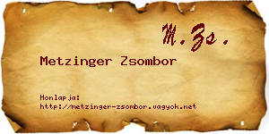 Metzinger Zsombor névjegykártya
